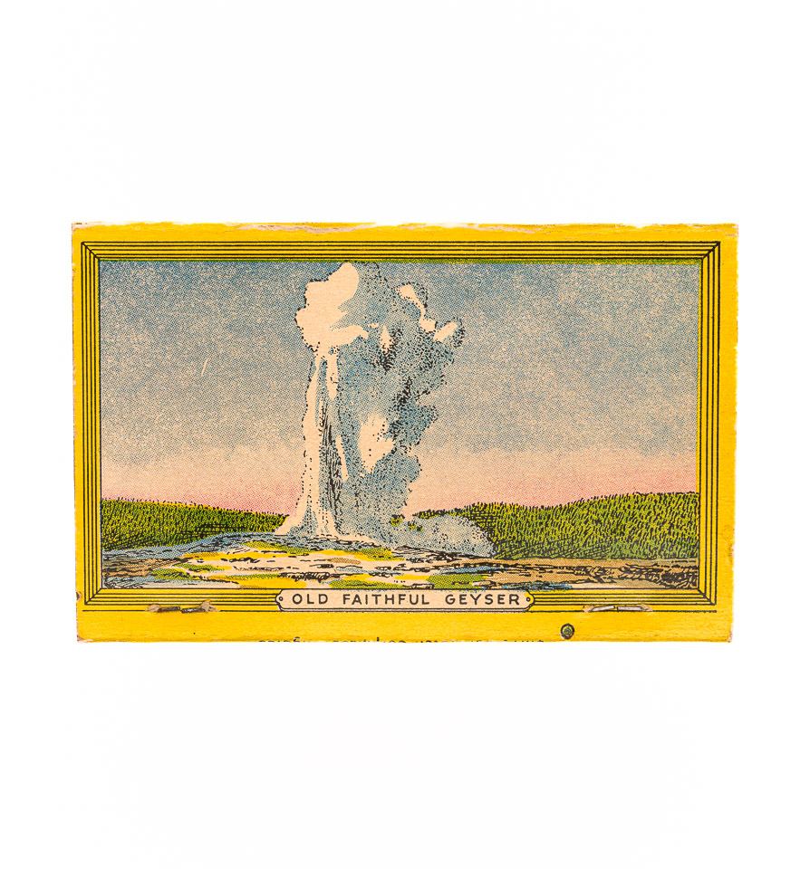 Old Faithful Geyser Vintage Matchbook