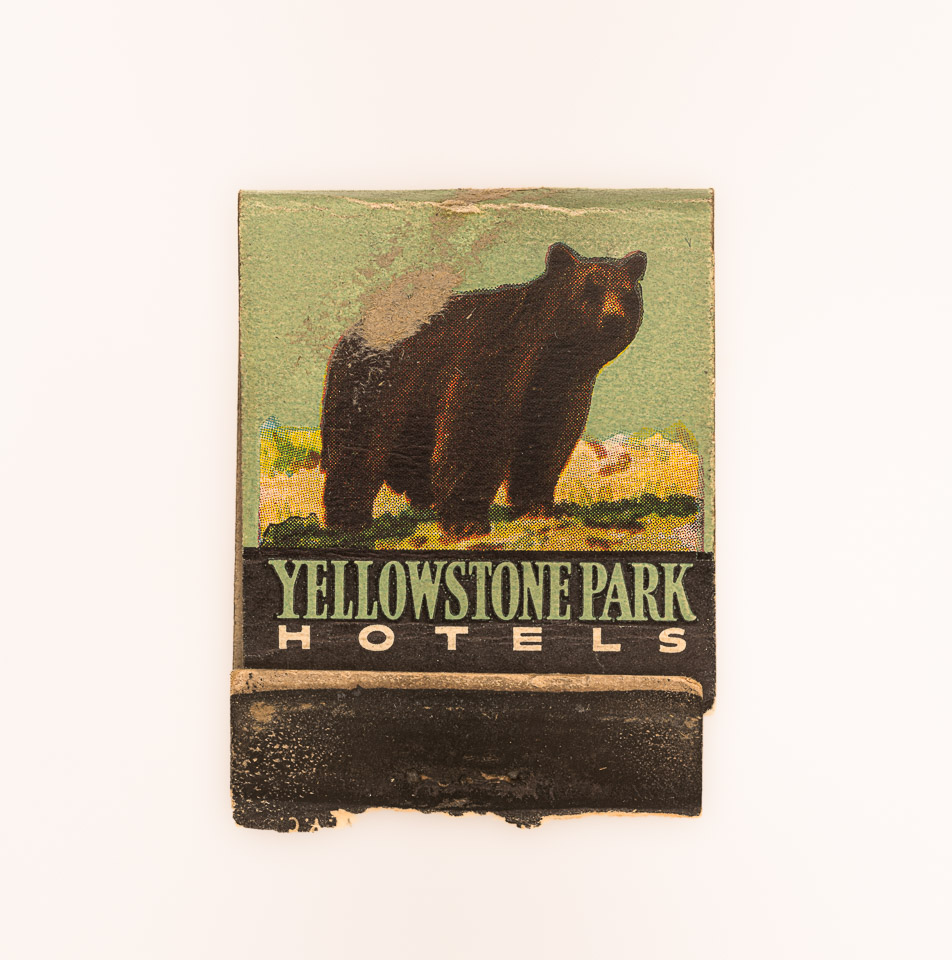 Yellowstone Park Hotels Vintage Matchbook