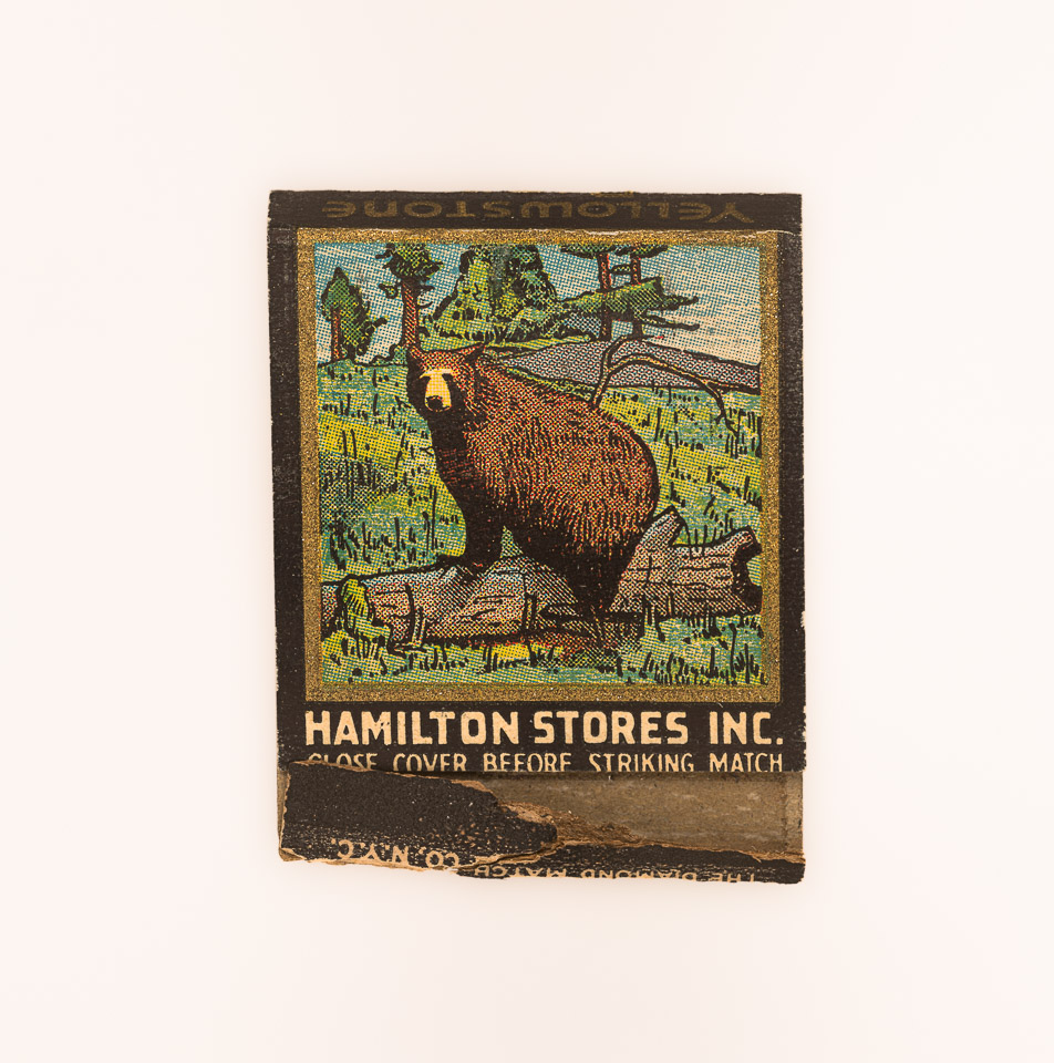 Vintage Bison National Park Matchbook