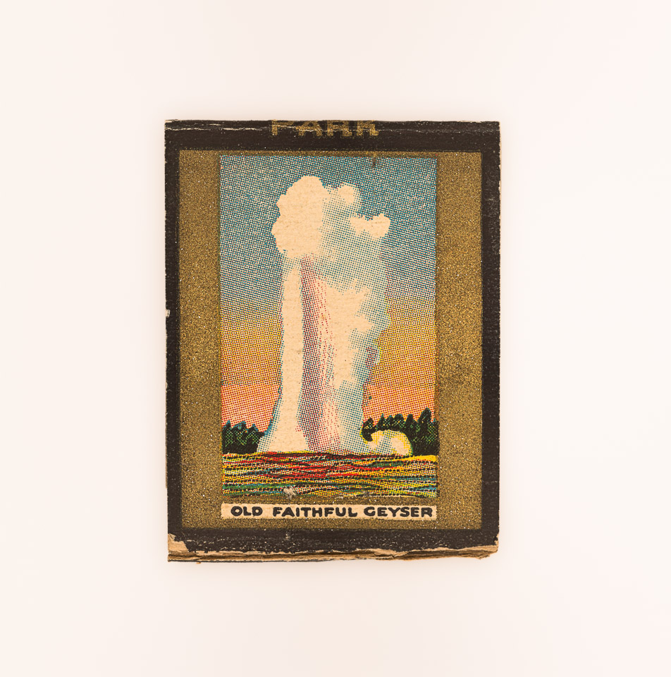 Vintage Yellowstone Old Faithful Geyser Matchbook