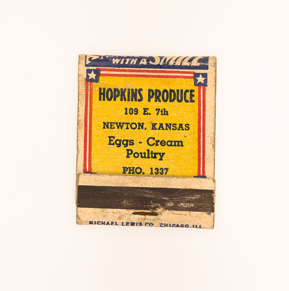 Vintage Hopkins Produce Matchbook