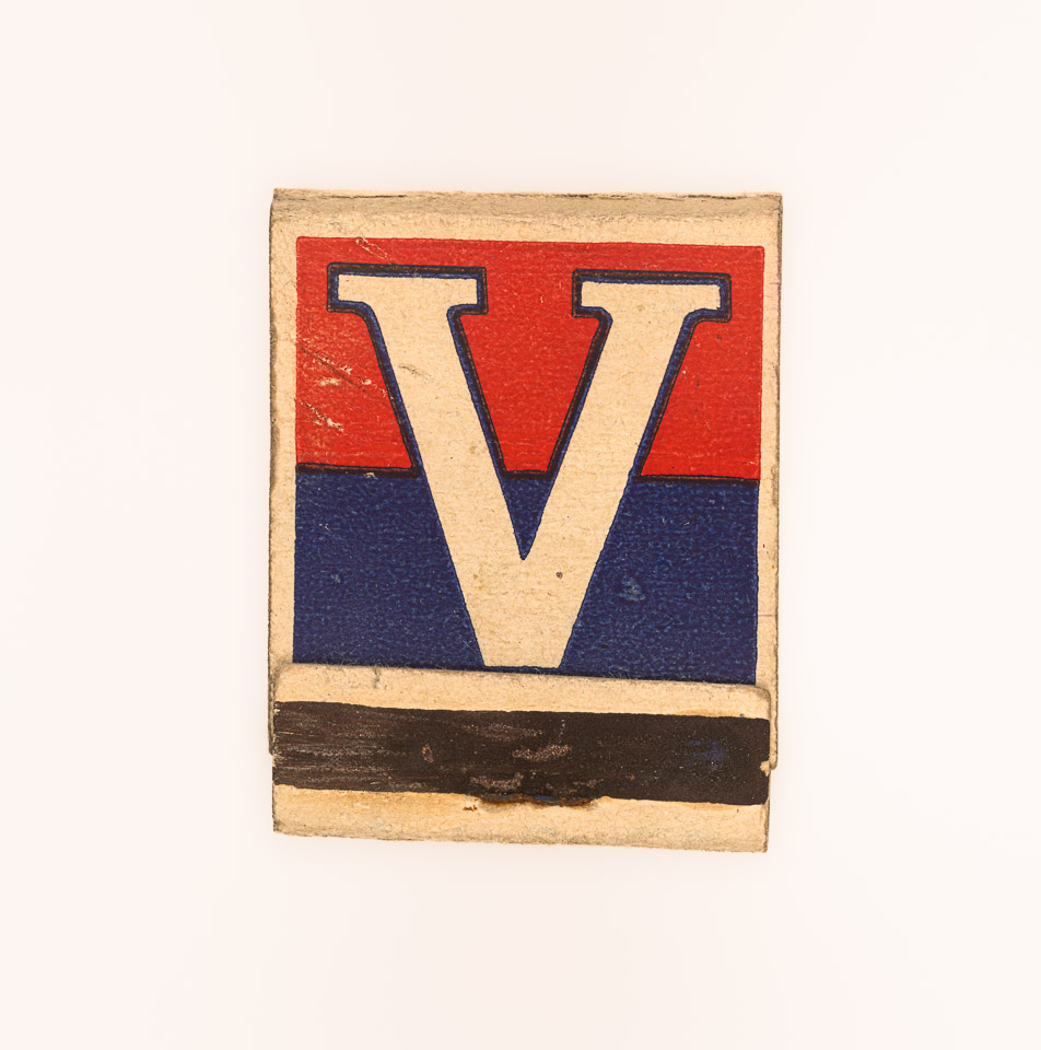Vintage 'V' Matchbook Cover