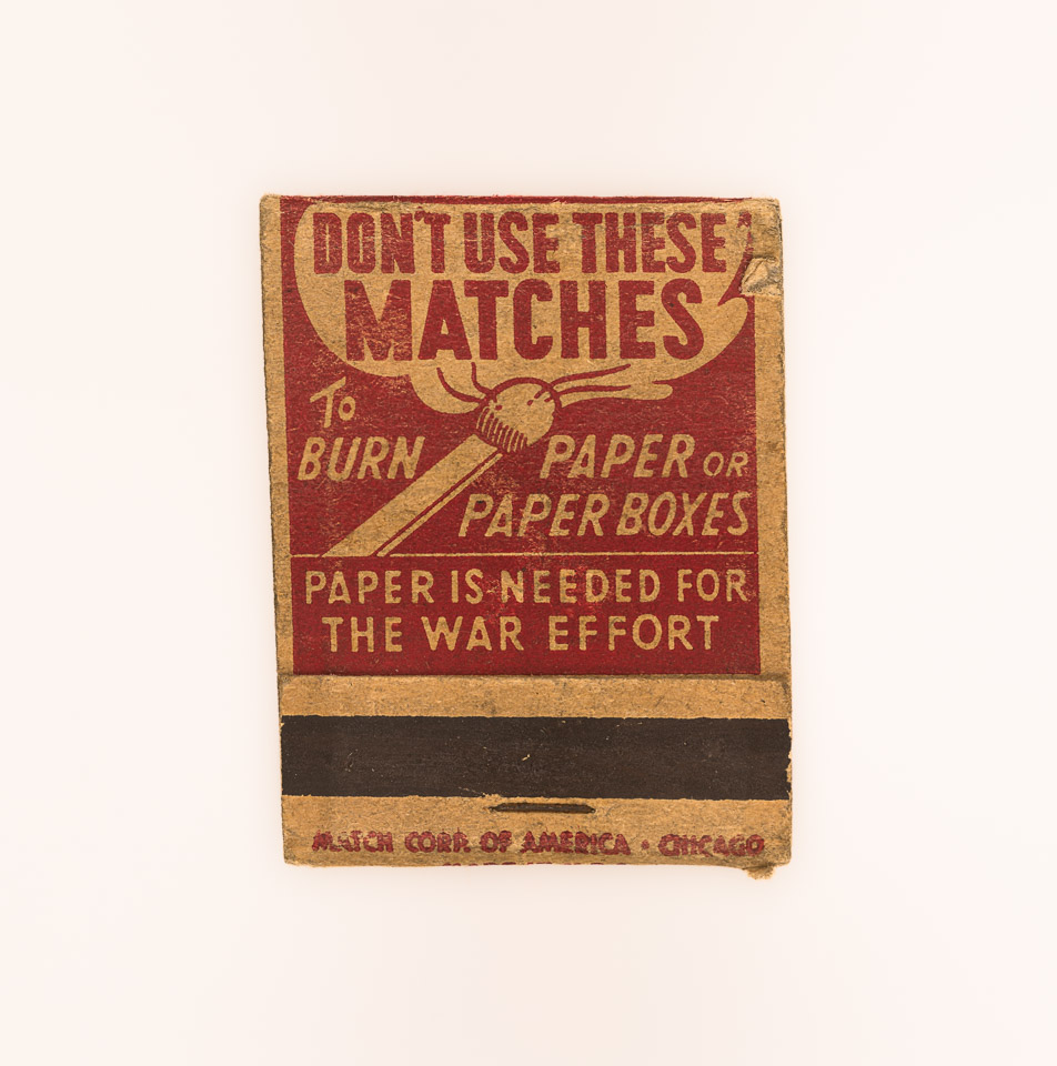 1940s Wartime Conservation Matchbook