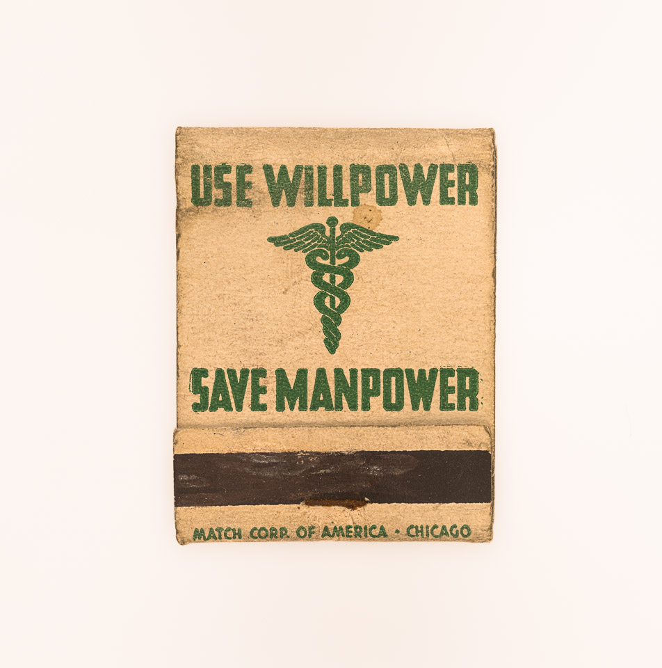 Vintage WWII Willpower Matchbook